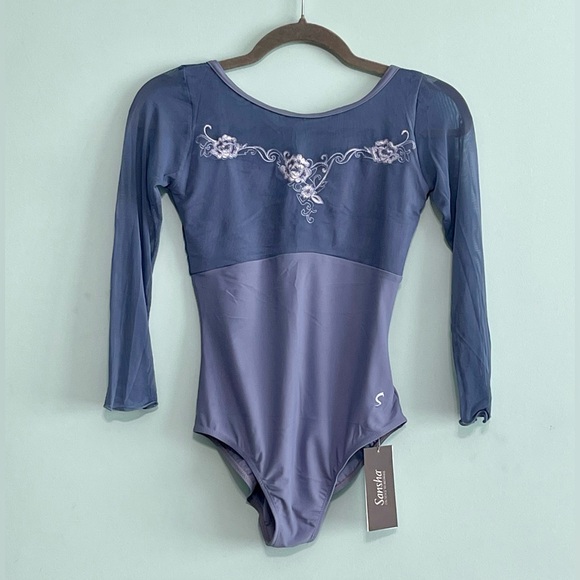 Sansha Couture 3/4 Mesh Sleeves Embroidery, Ruffle Sleeve. Sansha 5 - Picture 2 of 5